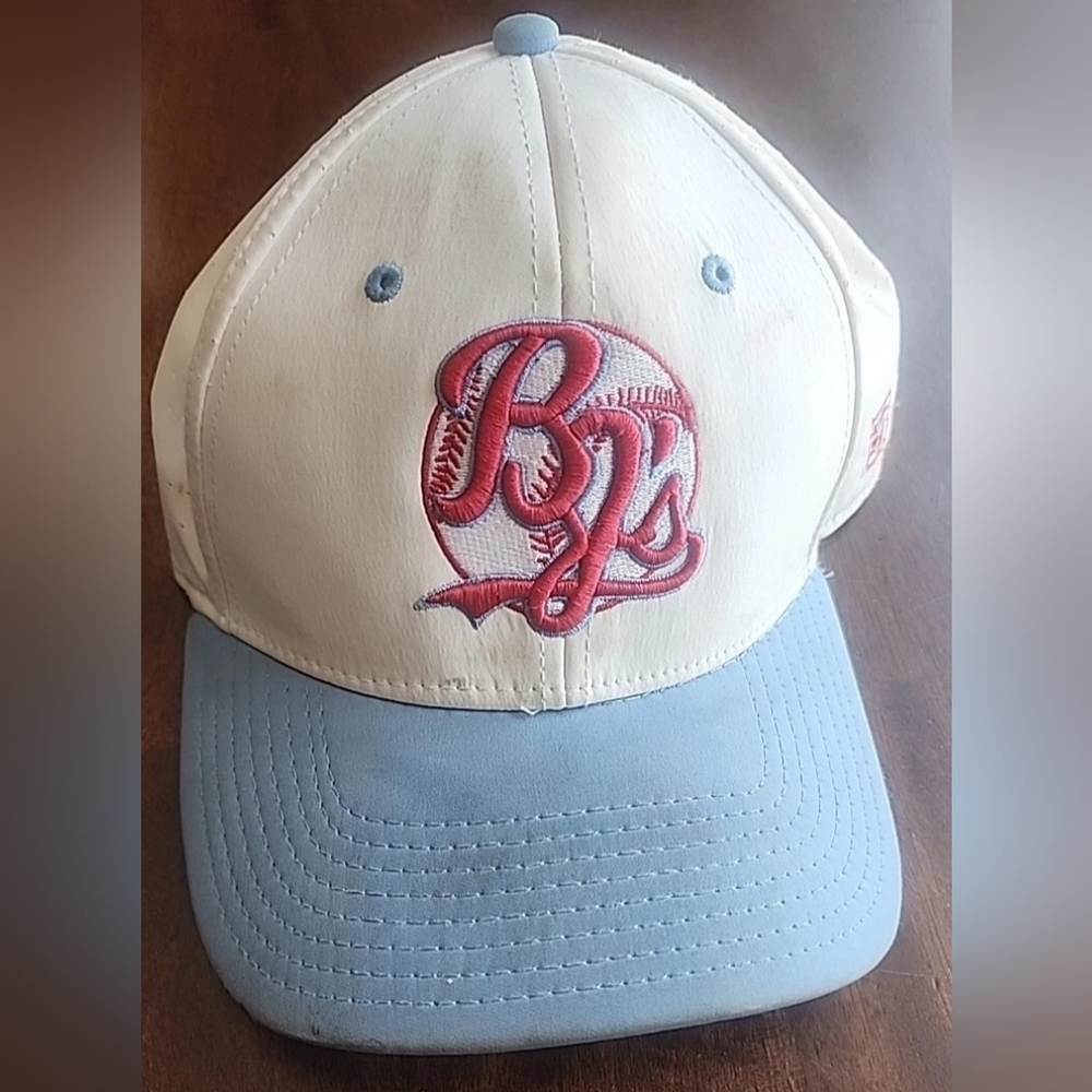 Used With Stains Baby Blue Baseball Cap Size M/Trucker Hat Distressed